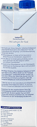 Babywasser von Geburt an babylove