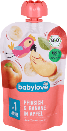 BIO kašica u vrećici - breskva, banana i jabuka 12+ mj. babylove