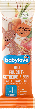 Fruchtriegel Bio Frucht-Getreide-Riegel Apfel-Karotte ab 1 Jahr babylove