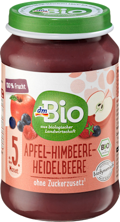 Mus jabłko-malina-jagoda od 5. miesiąca życia dmBio