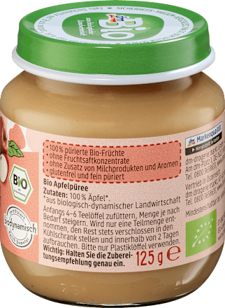 Puree jabłkowe od 5. miesiąca życia, Demeter dmBio