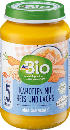 Marchewka z ryżem i łososiem od 5. miesiąca życia, Demeter dmBio