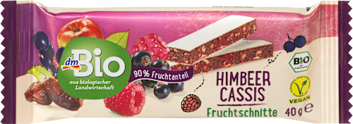 Fruchtschnitte Himbeer & Cassis dmBio