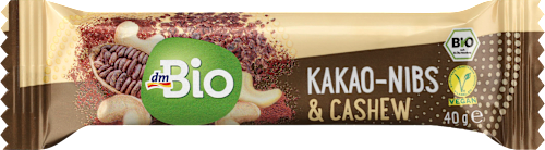 Nussriegel, Kakao Nibs & Cashew dmBio