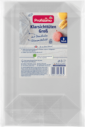 Prozorne vrečke z ravnim dnom Profissimo