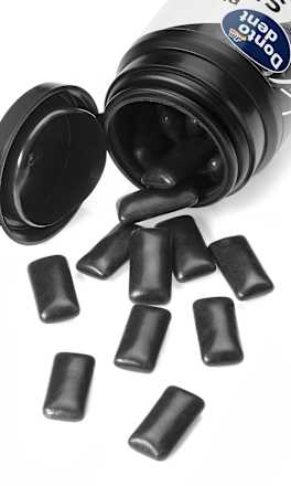 Guma do żucia w drażetkach Black Shine Dontodent