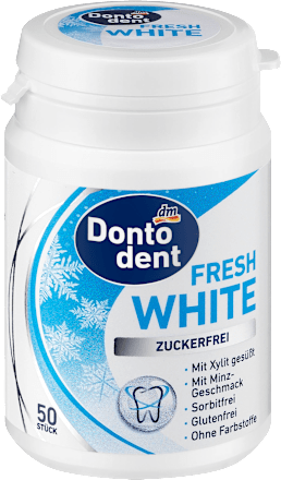 Guma do żucia w drażetkach Fresh White bez cukru Dontodent