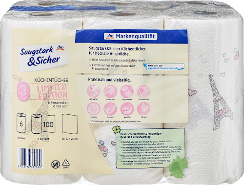 3-slojni kuhinjski ubrusi troslojni, više vrsta Saugstark&Sicher