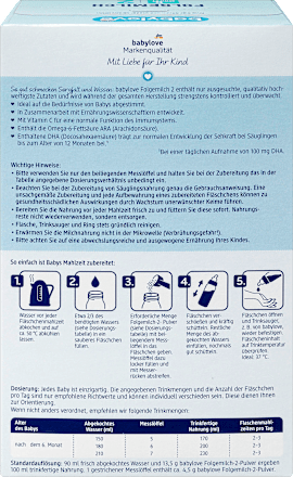 Folgemilch 2 nach dem 6. Monat babylove