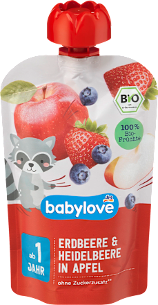 Quetschie Erdbeere & Heidelbeere in Apfel ab 1 Jahr babylove