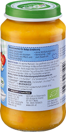 Menu Kuskus z warzywami, od 8. miesiąca życia dmBio