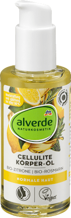 Cellulite Körper-Öl Bio-Zitrone, Bio-Rosmarin alverde NATURKOSMETIK