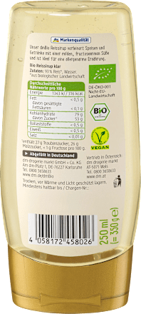 Ryžový sirup svetlý dmBio