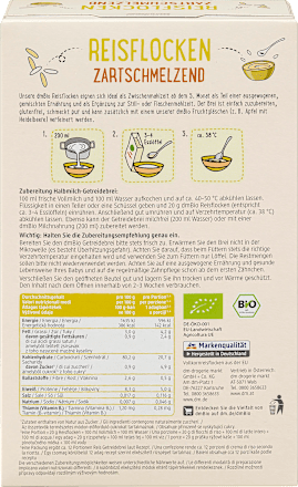 Getreidebrei Bio Reisflocken zartschmelzend ab dem 5. Monat dmBio