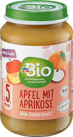 Früchte Apfel mit Aprikose ab dem 5. Monat dmBio
