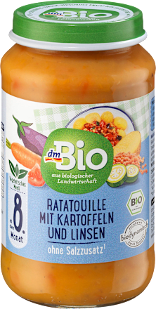Zeleninový príkrm ratatouille so zemiakmi a šošovicou dmBio