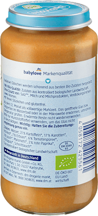Menü Gemüsepfanne mit Kartoffeln und Rind ab dem 12. Monat babylove
