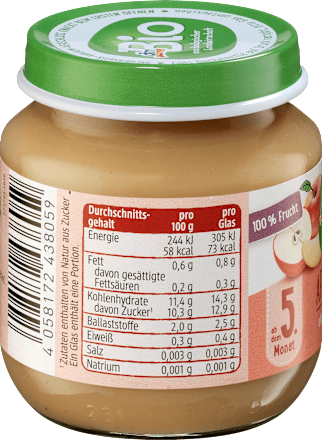 Früchte Apfel pur ab dem 5. Monat dmBio