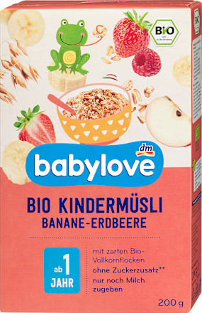 Musli dla dzieci bio banan-truskawka od 1 roku życia babylove