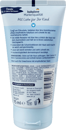 Gesichtscreme Aloe Vera sensitiv  babylove