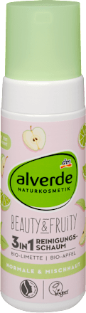 3in1 arctisztító hab Beauty & Fruity, bio lime- és almakivonattal, normál és vegyes bőrre alverde NATURKOSMETIK