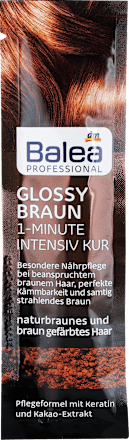1-minútová intenzívna kúra na vlasy Glossy Braun  Balea PROFESSIONAL