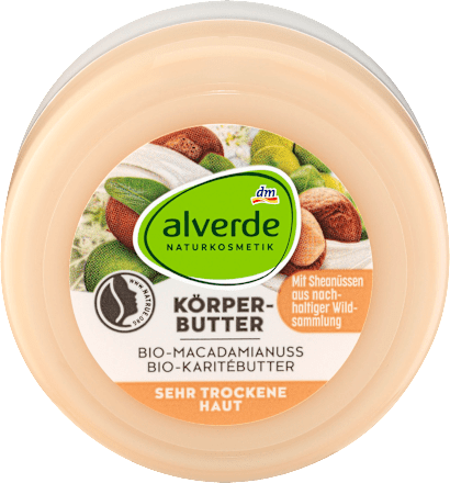 tělové máslo bio makadamový ořech  alverde NATURKOSMETIK