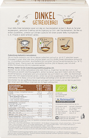 Getreidebrei Dinkel ab dem 5. Monat (2x200 g) dmBio
