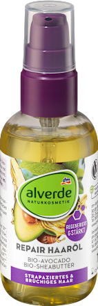 Regenerujący olejek do włosów, z bio olejkiem awokado i bio masłem shea alverde NATURKOSMETIK
