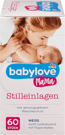Zaščitne blazinice za prsi v času dojenja Mama, z lepljivo površino za pritrjevanje, bele babylove Mama