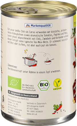 Eintopf, Chili sin Carne, vegan dmBio
