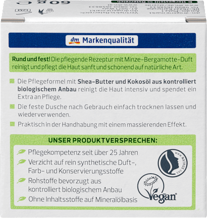 Żel pod prysznic w kostce, o zapachu mięty i bergamotki alverde NATURKOSMETIK