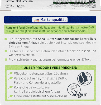 Żel pod prysznic w kostce, o zapachu mięty i bergamotki alverde NATURKOSMETIK