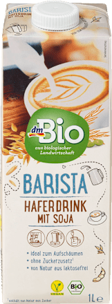 Pflanzendrink, Hafer Drink Barista mit Soja dmBio