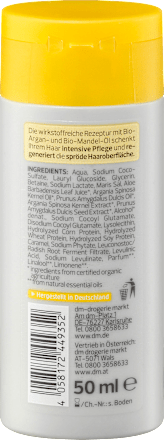 Szampon Nutri-Care, z bio olejkiem migdałowym i bio olejkiem arganowym, próbka alverde NATURKOSMETIK