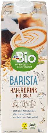 Pflanzendrink, Hafer Drink Barista mit Soja dmBio