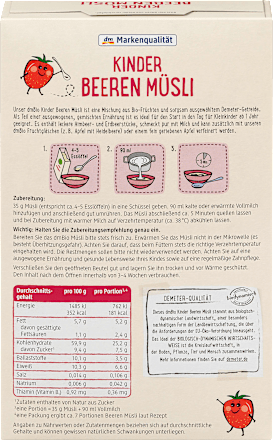 Kindermüsli Beeren ab 1 Jahr dmBio