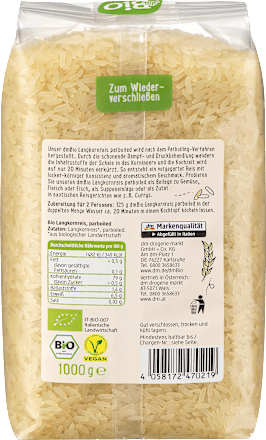 Reis, Langkorn-Reis parboiled, Naturland  dmBio