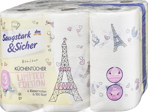 Kuchynské utierky Limited Edition - 6x100 Saugstark&Sicher