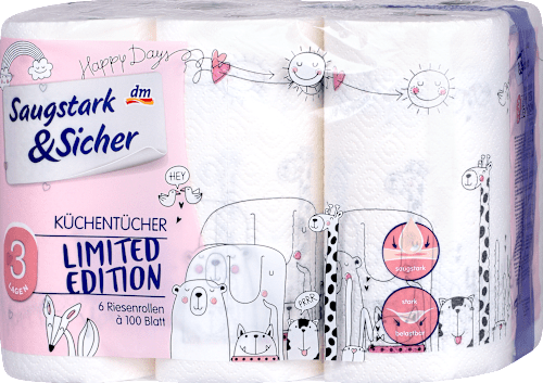 Kuchynské utierky Limited Edition - 6x100 Saugstark&Sicher