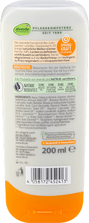 Odżywka do włosów lokowanych, z bio siemieniem lnianym i bio winogronem alverde NATURKOSMETIK