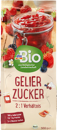 Zucker, Gelierzucker 2:1 für 1kg Früchte dmBio