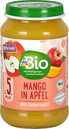 Bio sadni pripravek iz jabolk in manga, od 5. meseca dmBio