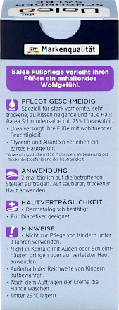 Fußcreme Schrundensalbe 25% Urea Balea
