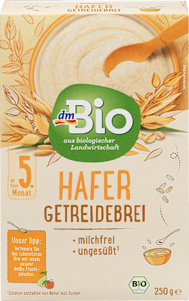 Getreidebrei Hafer ab dem 5. Monat dmBio