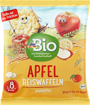 Wafelki o smaku jabłkowym dla dzieci od 8. m-ca dmBio