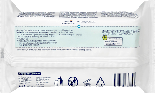 Feuchttücher 99 % Wasser babylove