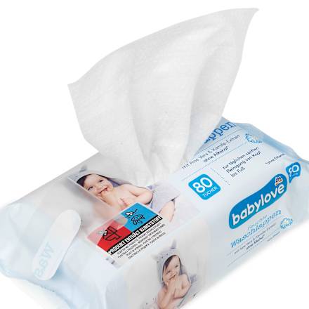 Feuchte Waschlappen babylove