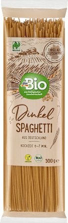 Nudeln, Spaghetti aus Dinkel dmBio