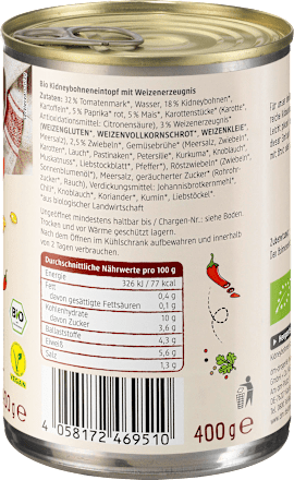 Eintopf, Chili sin Carne, vegan dmBio